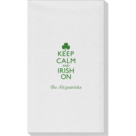 Keep Calm and Irish On Linen Like Guest Towels